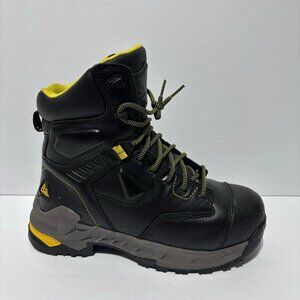 Ace Men’s Redrock 8” Composite Toe Work Boots Black/Brown, Size 7.5 M